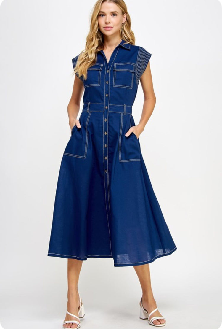 Vestido camisero de mezclilla
